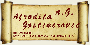 Afrodita Gostimirović vizit kartica